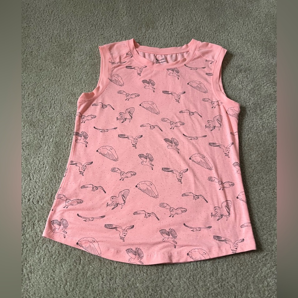 Oiselle Owl Muscle Tank in Peachy-Pink Sz XS